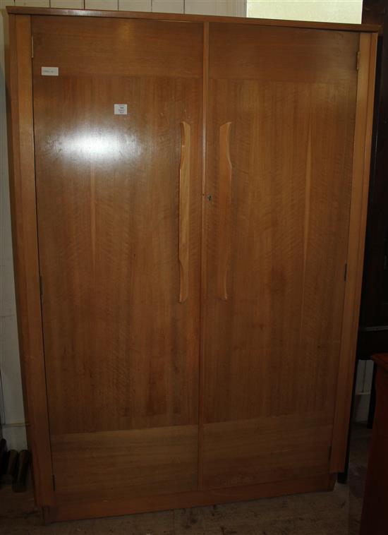 1930s light oak wardrobe